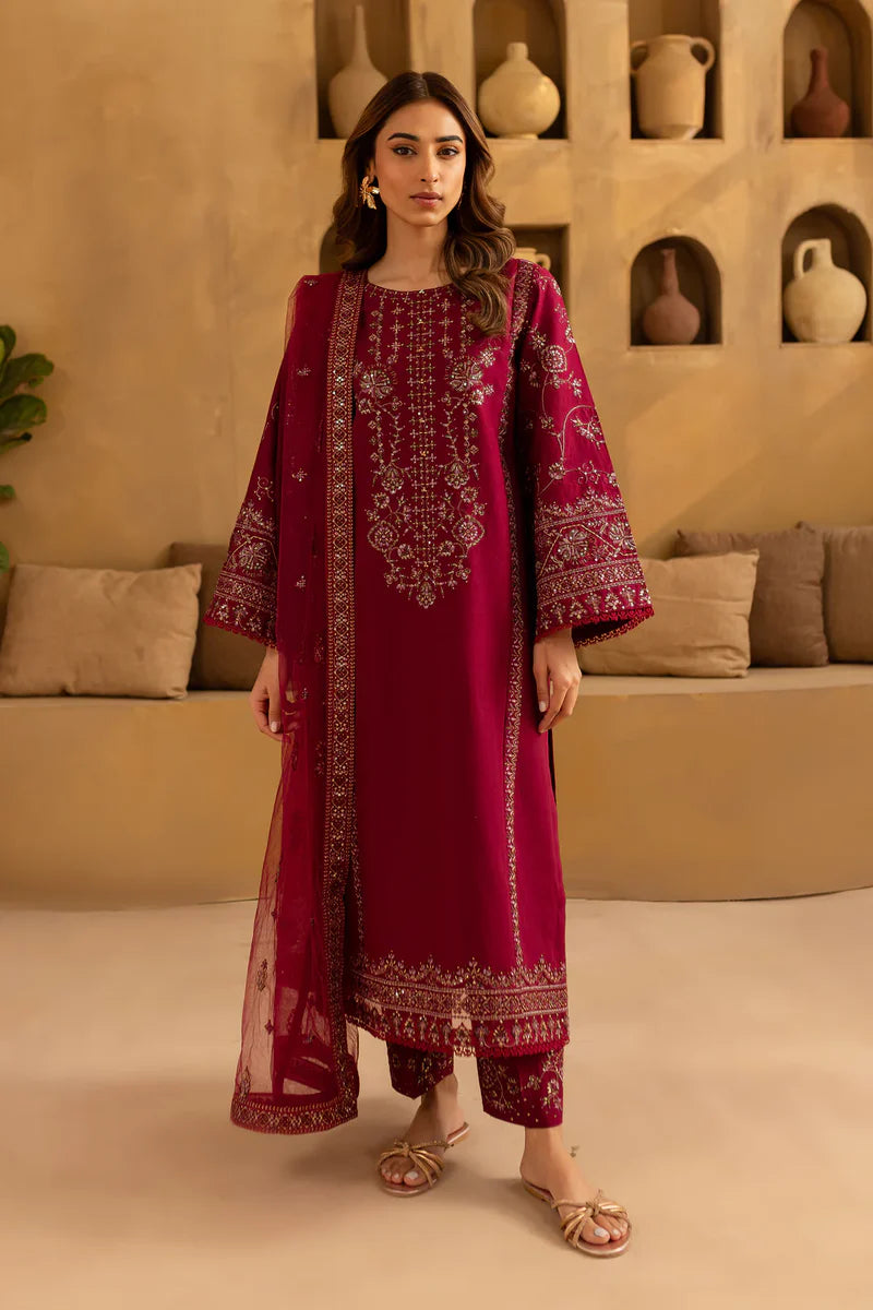 Balin 3PC - Embroidered Khaddar Dress