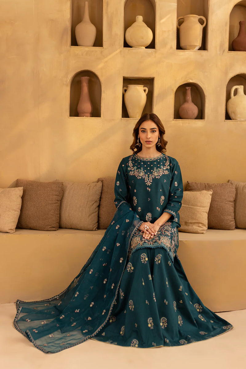 Naira 3PC - Embroidered Karandi Dress